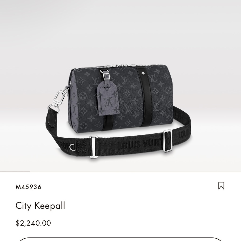 Louis Vuitton Monogram Eclipse City Keepall in like new condition with receipt.